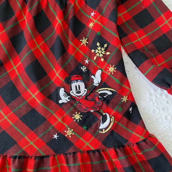 Red Plaid dress with Mini Mouse Appliqué - Picture 2 of 11